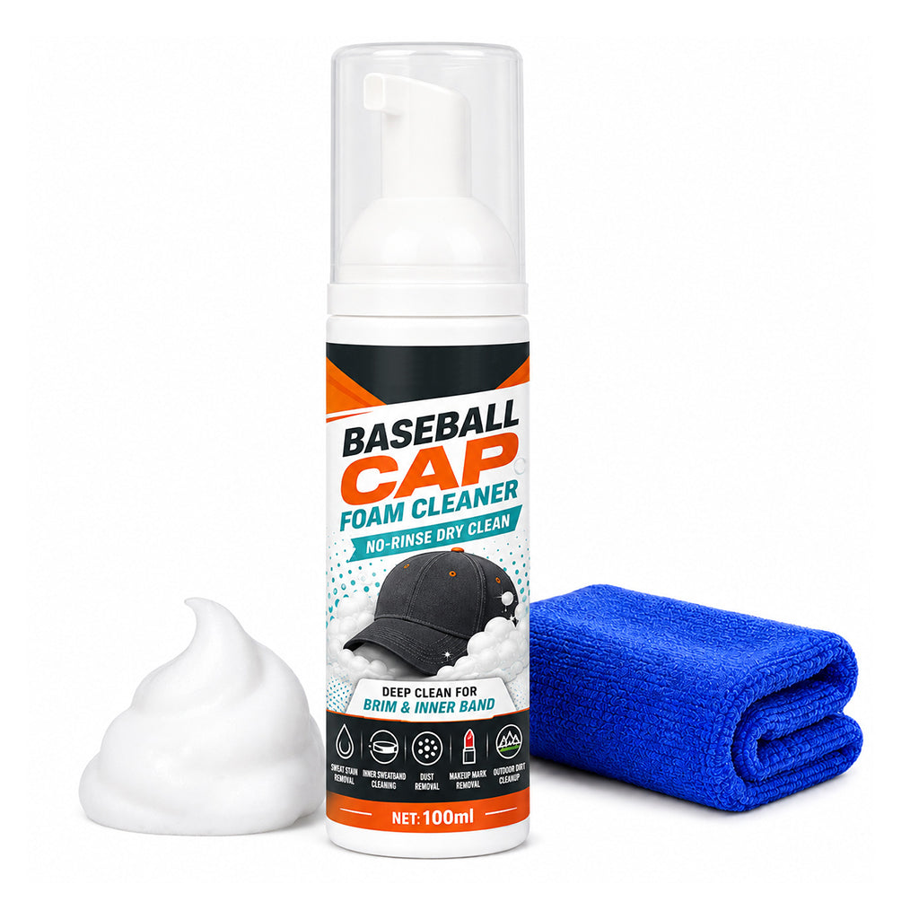 🧢 CHOOSE YOUR CAP CARE KIT Keep your favorite caps looking fresh — without a full wash. Each kit includes a No-Rinse Cap Foam Cleaner + Microfiber Cleaning Cloth.✨
