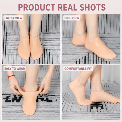 🔥 Reusable Silicone Moisturizing Foot Socks – Hydrating Gel Heel Masks for Dry, Cracked Feet