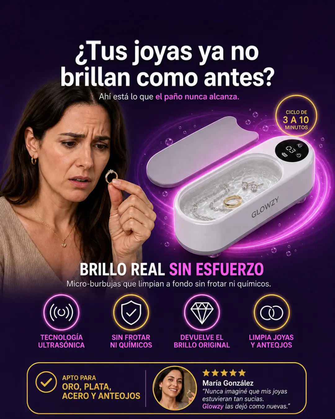 Glowzy™: Brillo Como Nuevo en 3 Minutos