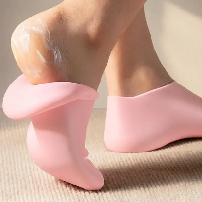 🔥 Reusable Silicone Moisturizing Foot Socks – Hydrating Gel Heel Masks for Dry, Cracked Feet