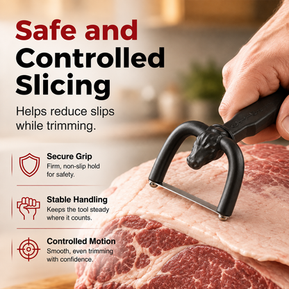 🥩 Precision Handheld Fat Trimmer for Beef & Pork