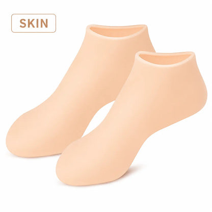 🔥 Reusable Silicone Moisturizing Foot Socks – Hydrating Gel Heel Masks for Dry, Cracked Feet