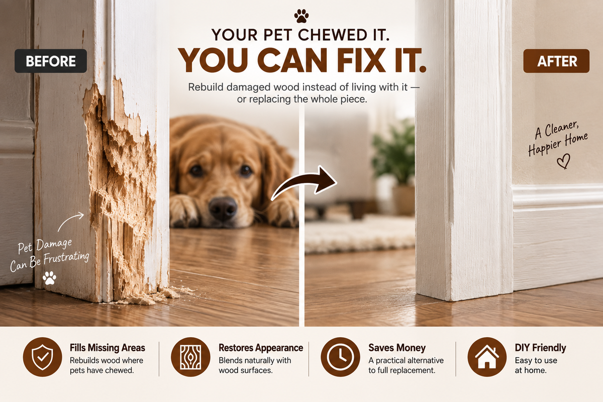 🪑 ✓ Easy DIY Repair ✓ Made for Furniture & Trim Restore damaged furniture without replacing it.