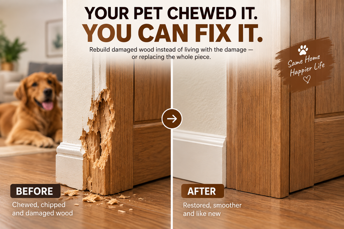 🪑 ✓ Easy DIY Repair ✓ Made for Furniture & Trim Restore damaged furniture without replacing it.