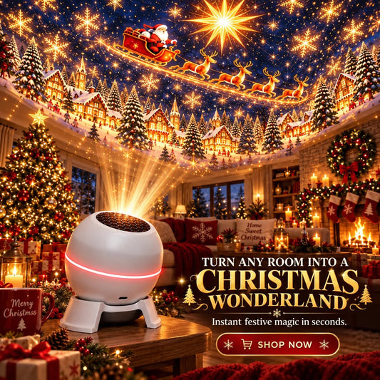 🎄 Christmas Projection Light ✨ Bring the Holiday Magic Home