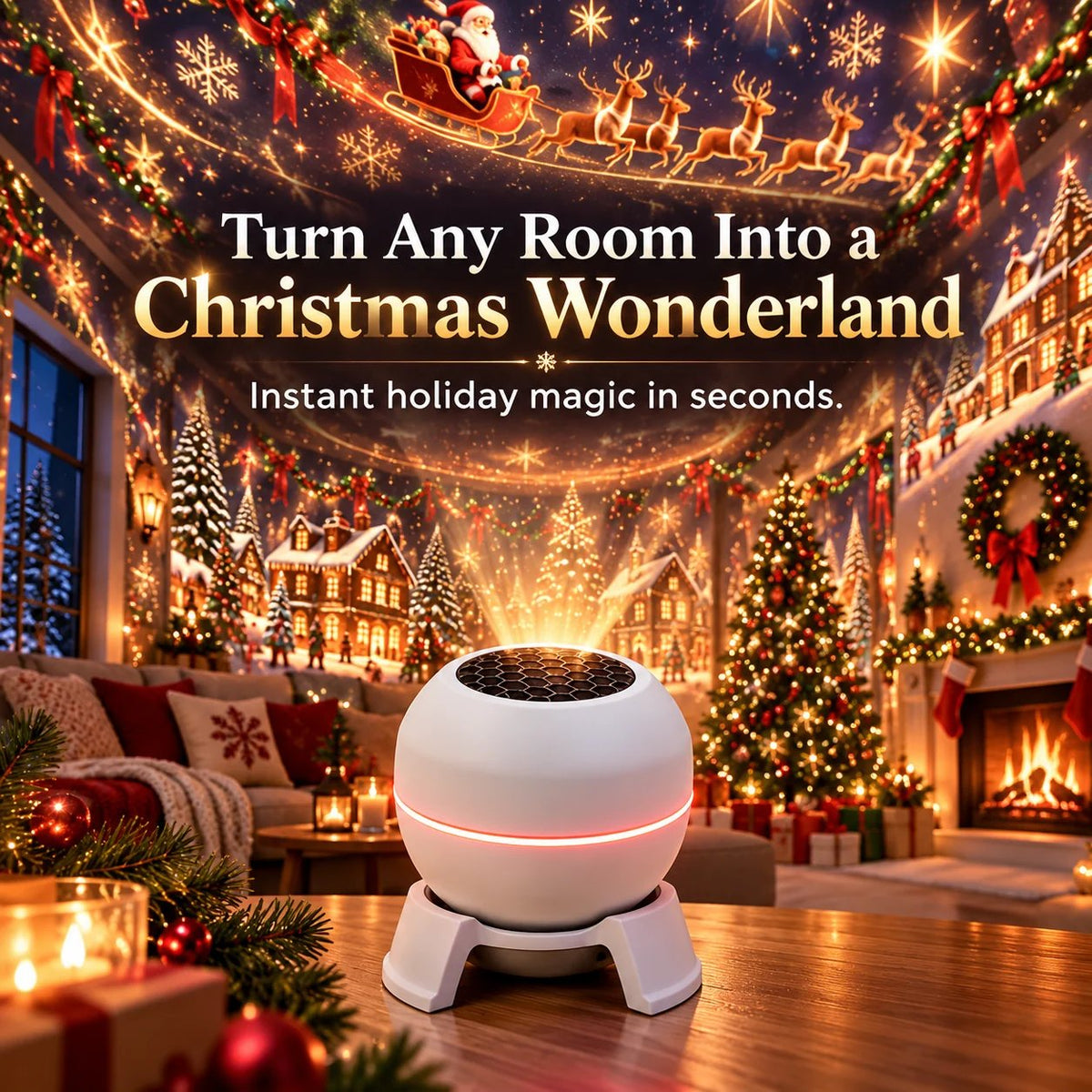 🎄 Christmas Projection Light ✨ Bring the Holiday Magic Home
