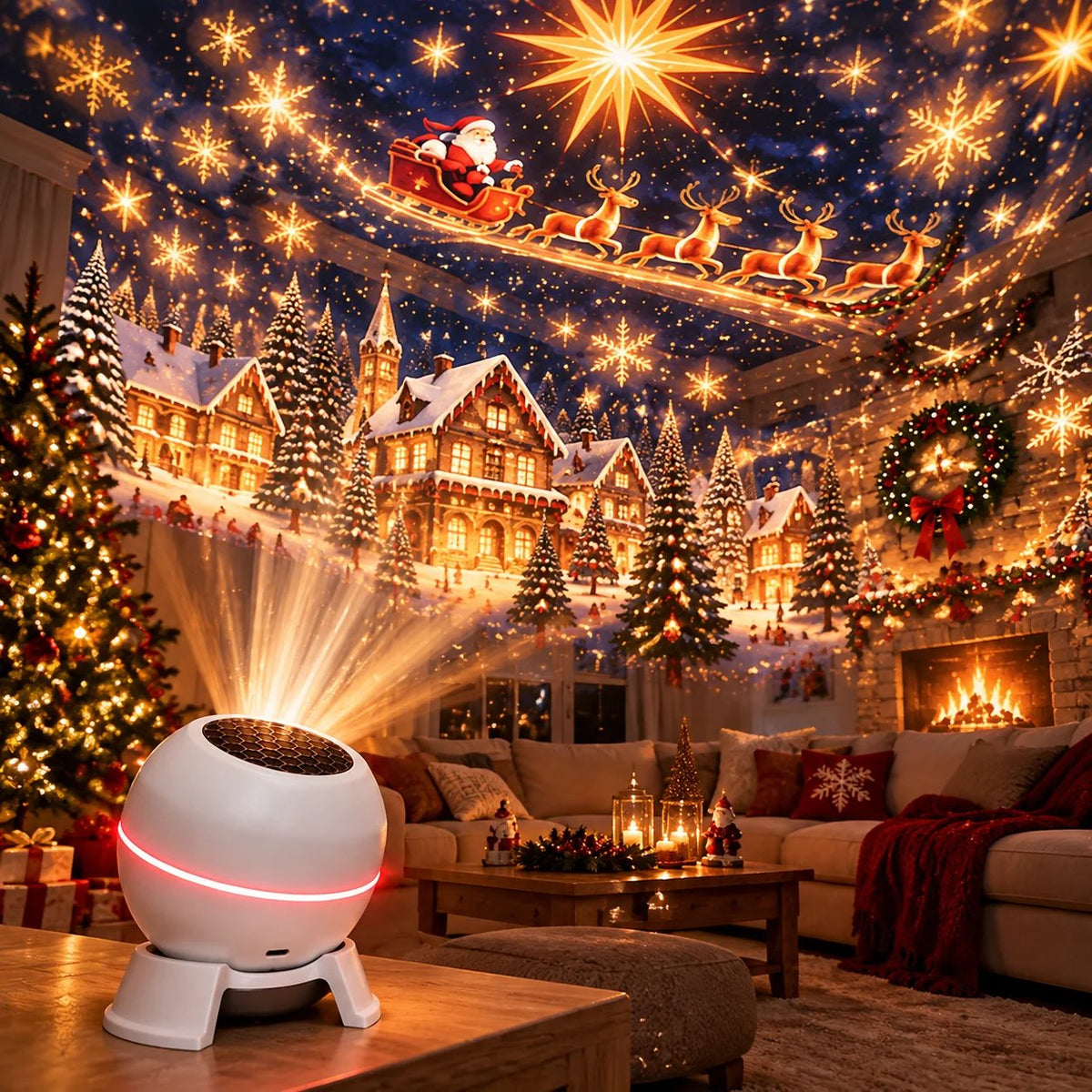 🎄 Christmas Projection Light ✨ Bring the Holiday Magic Home