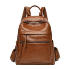 Soft Leather Casual Backpack
