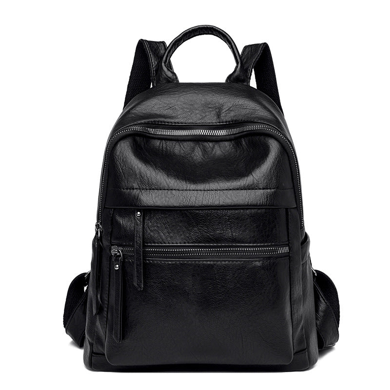 Soft Leather Casual Backpack