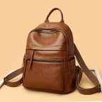 Soft Leather Casual Backpack