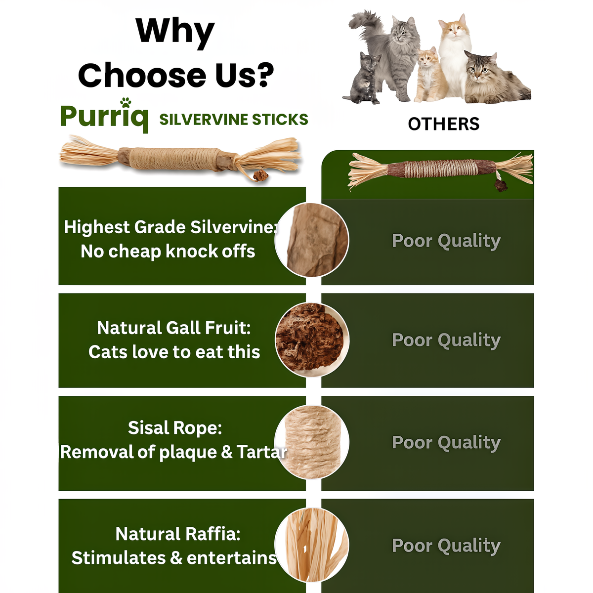 Purriq Natural Silvervine Dental Sticks