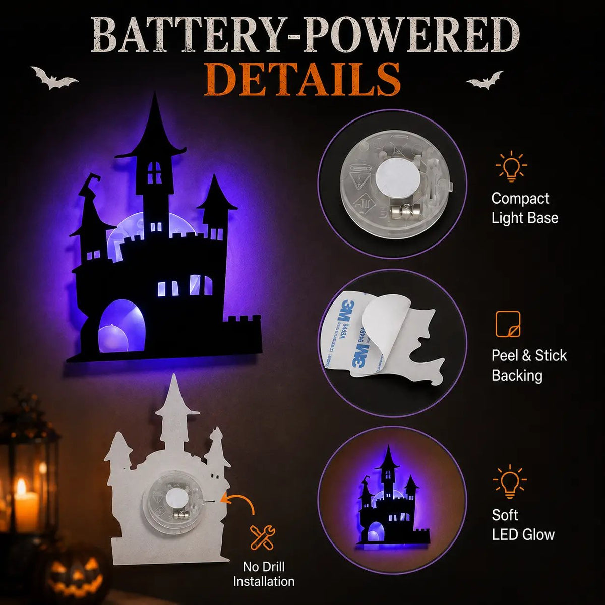 🔥 LAST DAY: 50%–60% OFF | 🎃 Halloween LED Silhouette Wall Light Stickers