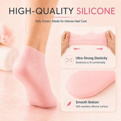 🔥 Reusable Silicone Moisturizing Foot Socks – Hydrating Gel Heel Masks for Dry, Cracked Feet