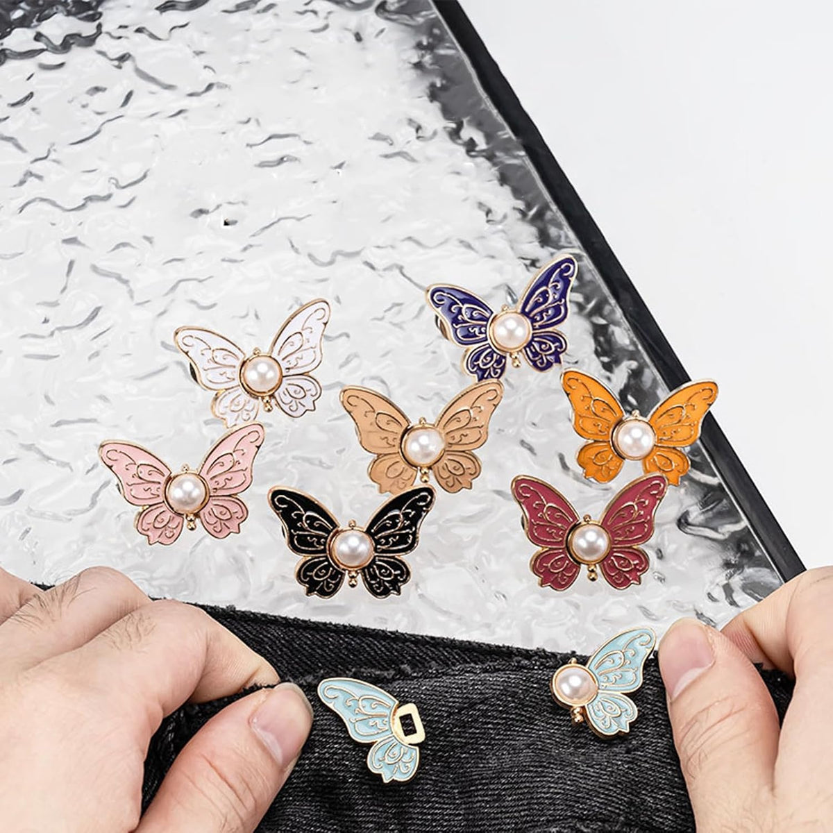 🦋 No-Sew Butterfly Jean Clips – Instant Waist Adjuster for Jeans, Skirts & More