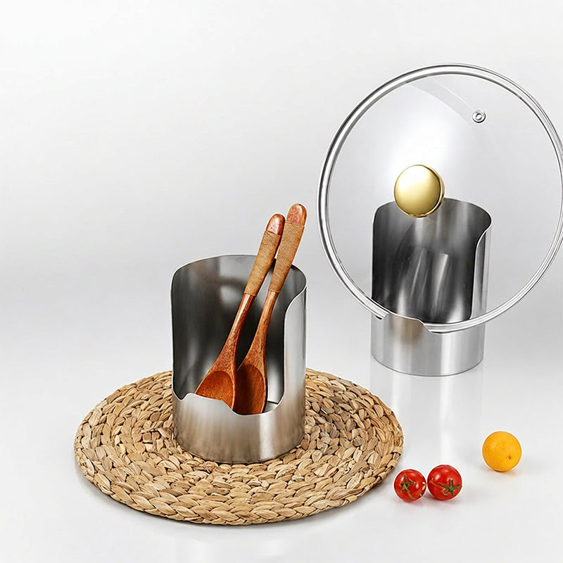 🔥40%-50% OFF🍳2-in-1 Stainless Steel Utensil & Lid Organizer