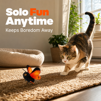 🔥 50% OFF | 🦋 Automatic Butterfly Cat Toy – Motion-Activated Realistic Fluttering for Hours of Play