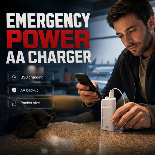 ⏳🔥LIMITED-TIME 25%-54% OFF! ⏰🔋 Phone dead and no outlet in sight? This little charger runs on AA batteries — anywhere, anytime, no wall plug needed. ✨
