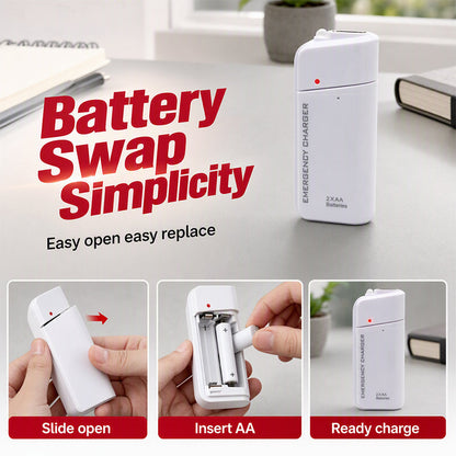 ⏳🔥LIMITED-TIME 25%-54% OFF! ⏰🔋 Phone dead and no outlet in sight? This little charger runs on AA batteries — anywhere, anytime, no wall plug needed. ✨