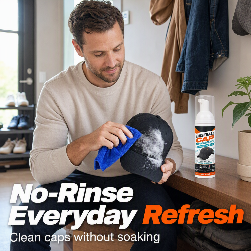 🧢 CHOOSE YOUR CAP CARE KIT  Keep your favorite caps looking fresh — without a full wash.  Each kit includes a No-Rinse Cap Foam Cleaner + Microfiber Cleaning Cloth.✨