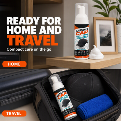 🧢 CHOOSE YOUR CAP CARE KIT  Keep your favorite caps looking fresh — without a full wash.  Each kit includes a No-Rinse Cap Foam Cleaner + Microfiber Cleaning Cloth.✨